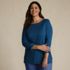Women's Plus Size Supima Cotton Adjustable 3/4 Sleeve Boatneck Tunic, alternative image