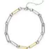 Water-Resistant Mixed Metal Short Link Necklace, Front