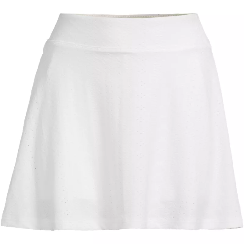 Women's Plus Size Active Eyelet Skater Skort, Front