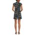 Women's Cap Sleeve Creaseless Button-Down Romper, Back