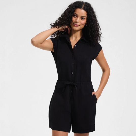 mother dress Casual Elegance Romper In Black – Impressions Online Boutique main image 0