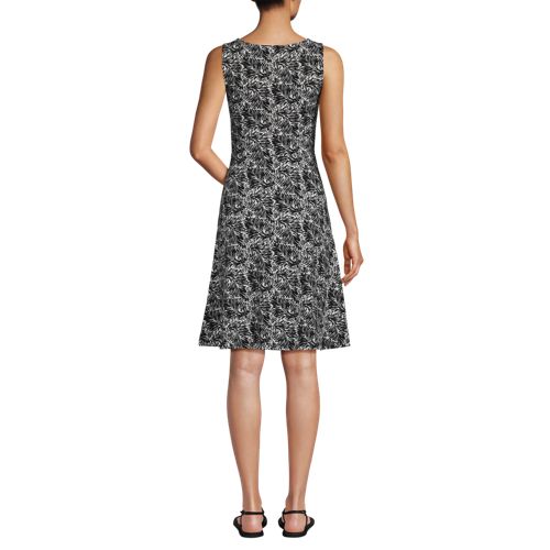 Women's Cotton Modal Boatneck Twist Dress, Back