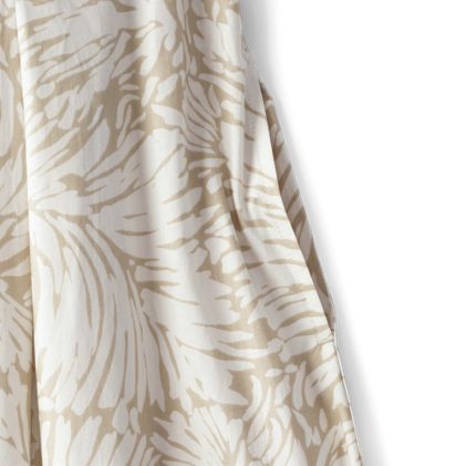 Women's Pleated Square Neck Cotton Poplin Midi Dress - image 6