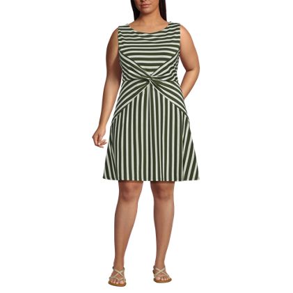 Women's Plus SizeCotton Modal Boatneck Twist Dress - image 1