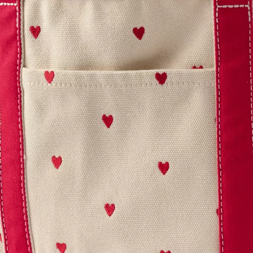 Medium Embroidered 5 Pocket Open Top Canvas Tote Bag, alternative image