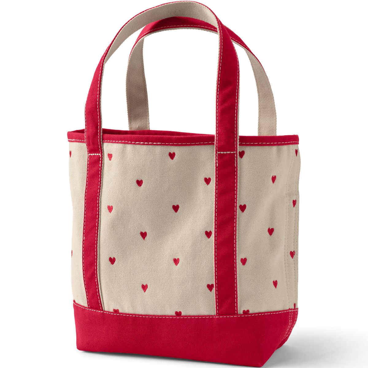 Medium Embroidered 5 Pocket Open Top Canvas Tote Bag
