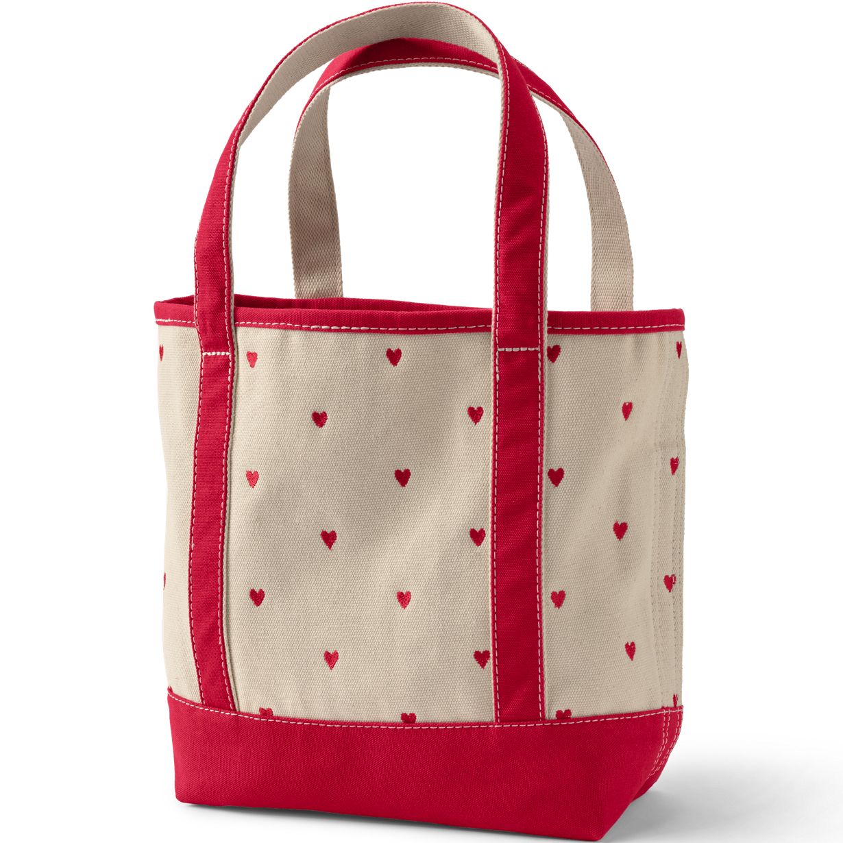 Medium Embroidered 5 Pocket Open Top Canvas Tote Bag
