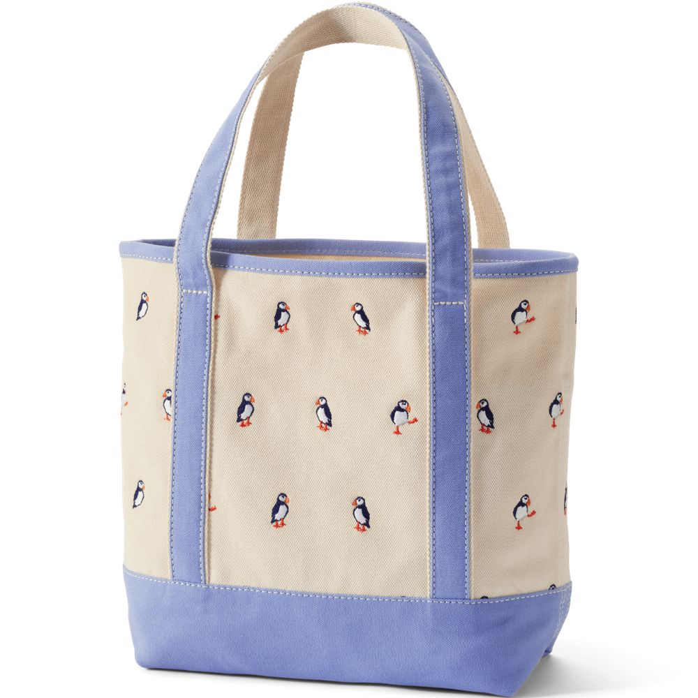 Medium Embroidered 5 Pocket Open Top Canvas Tote Bag, image 3 of 4