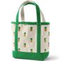 Medium Embroidered 5 Pocket Open Top Canvas Tote Bag