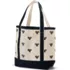 Medium Embroidered 5 Pocket Open Top Canvas Tote Bag, Back