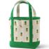 Medium Embroidered 5 Pocket Open Top Canvas Tote Bag, Front