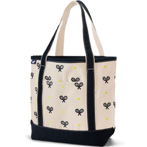 Medium Embroidered 5 Pocket Open Top Canvas Tote Bag | Lands' End