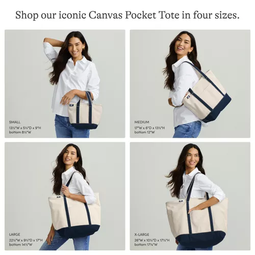 Medium Embroidered 5 Pocket Open Top Canvas Tote Bag, alternative image