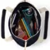 Medium Embroidered 5 Pocket Zip Top Canvas Tote Bag, alternative image