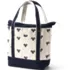 Medium Embroidered 5 Pocket Zip Top Canvas Tote Bag, Front