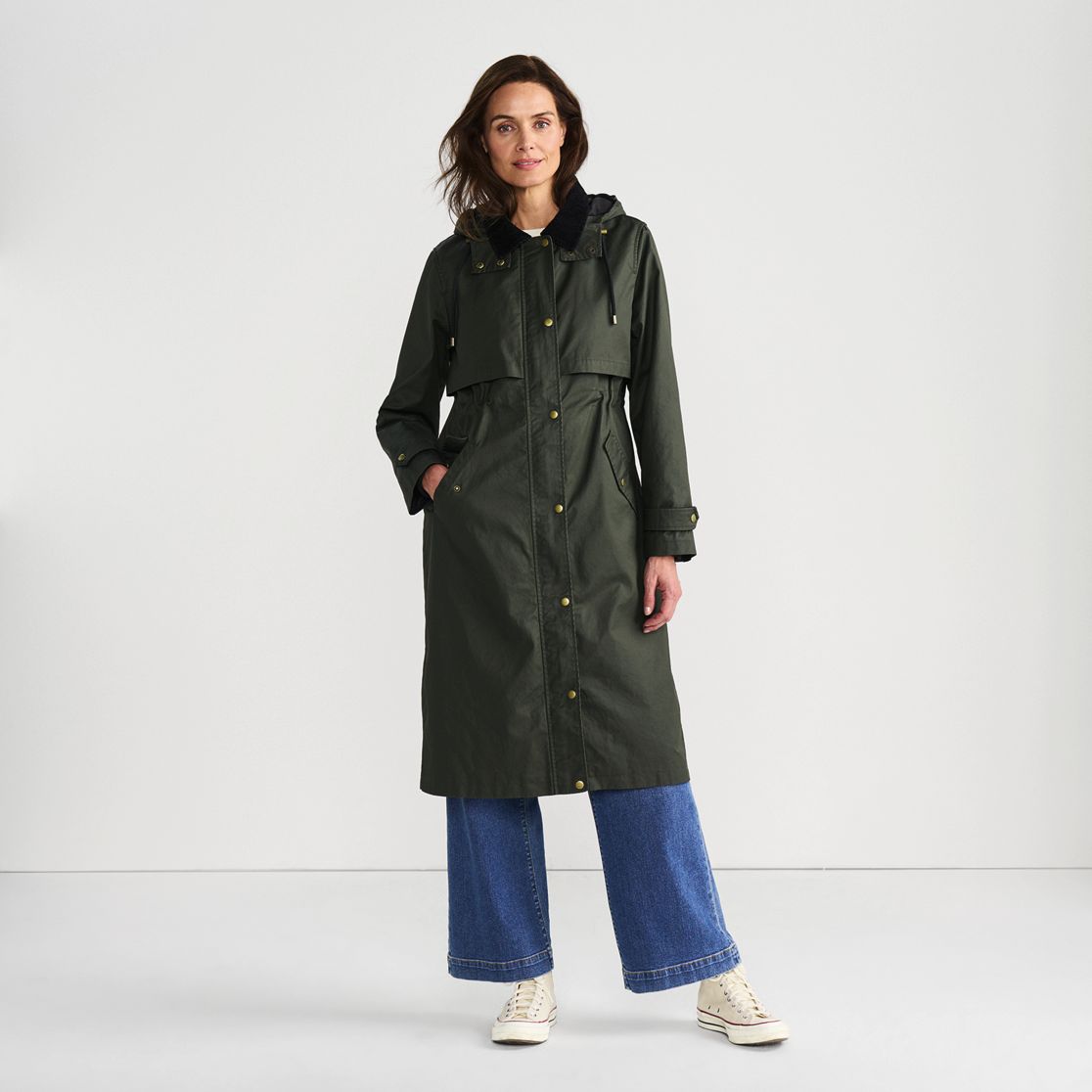 Women's Longline Waxed Coat