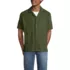 Men's Short Sleeve Textured Cable Camp Collar Button Through Shirt, Front