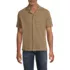 Men's Short Sleeve Textured Cable Camp Collar Button Through Shirt, Front