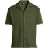 Men's Short Sleeve Textured Cable Camp Collar Button Through Shirt, Front