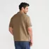 Men's Short Sleeve Textured Cable Camp Collar Button Through Shirt, Back