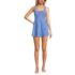 Women's Smocked Swim Dress Swimsuit, Front