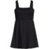 Women's Petite Smocked Swim Dress Swimsuit, Front