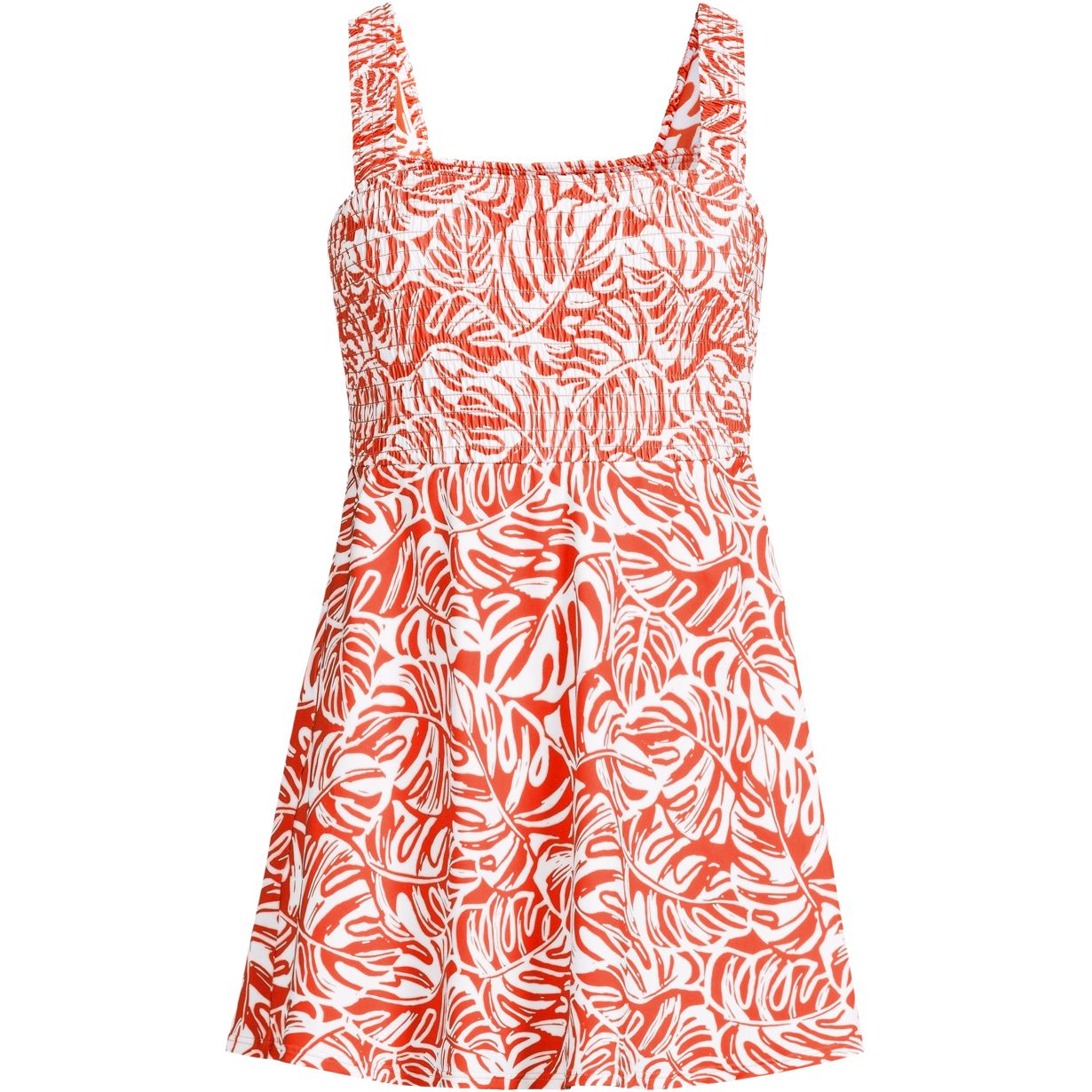 Women's Smocked Swim Dress Swimsuit