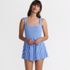 Women's Smocked Swim Dress Swimsuit, Front