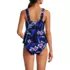 Women's Smocked Tankini Top and High Waisted Bottoms Swimsuit Set, Back