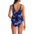 Women's Smocked Tankini Top and High Waisted Bottoms Swimsuit Set, Back