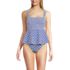 Women's Smocked Tankini Top and High Waisted Bottoms Swimsuit Set, Front