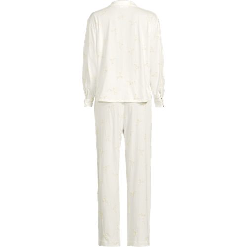  Lands' End Besticktes Pyjama Set Aus Baumwoll-jersey, Damen, Größe:48-50 Regular, Weiß, Baumwolle, By Lands' End 