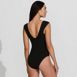 Women's Cap Sleeve Sweetheart V-Wire One Piece Swimsuit, Back