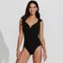 Women's Cap Sleeve Sweetheart V-Wire One Piece Swimsuit, Front
