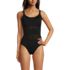 Women's Mesh Insert One Piece Swimsuit, Front