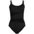 Women's Mesh Insert One Piece Swimsuit, Front