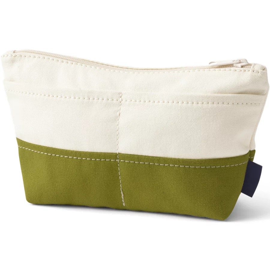 Embroidered Zipper Canvas Pouch view 2
