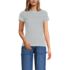 Women's Drapey Rib Fitted Short Sleeve Mini T-Shirt, Front