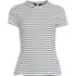 Women's Drapey Rib Fitted Short Sleeve Mini T-Shirt, Front