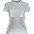 Women's Drapey Rib Fitted Short Sleeve Mini T-Shirt, Front