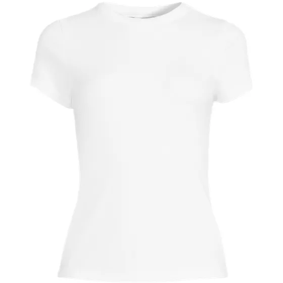 Women's Drapey Rib Fitted Short Sleeve Mini T-Shirt - primary