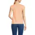 Women's Linen Blend Cap Sleeve Gathered Shoulder Tee, Back