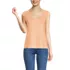 Women's Linen Blend Cap Sleeve Gathered Shoulder Tee, Front