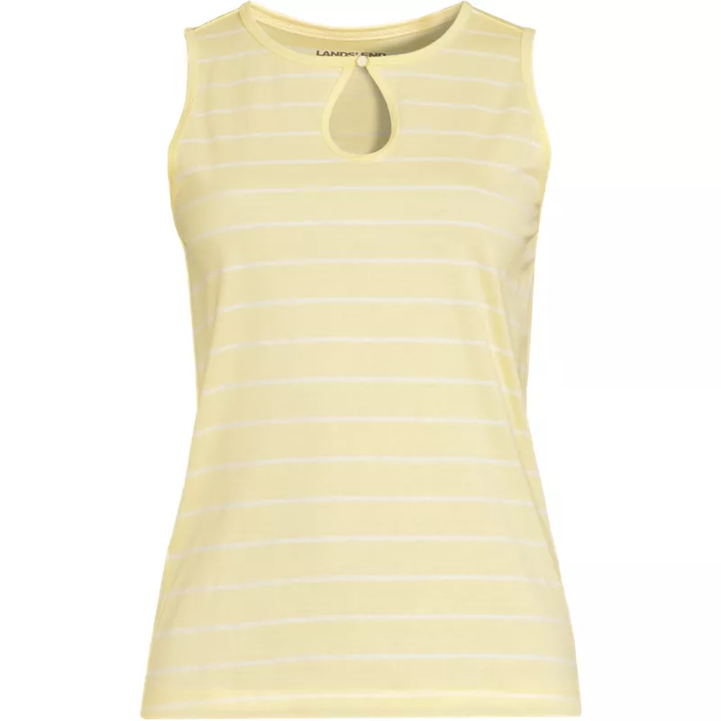 Women's Petite Supima Keyhole Tank, Front