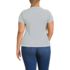 Women's Plus Size Drapey Rib Fitted Short Sleeve Mini T-Shirt, Back