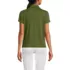 Women's Linen Blend Short Sleeve Button Front Polo Top, Back