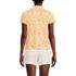 Women's Linen Blend Short Sleeve Button Front Polo Top, Back