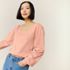 Women's Supima Interlock Scoop Neck Blouson Sleeve Top, alternative image