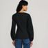 Women's Supima Interlock Scoop Neck Blouson Sleeve Top, Back