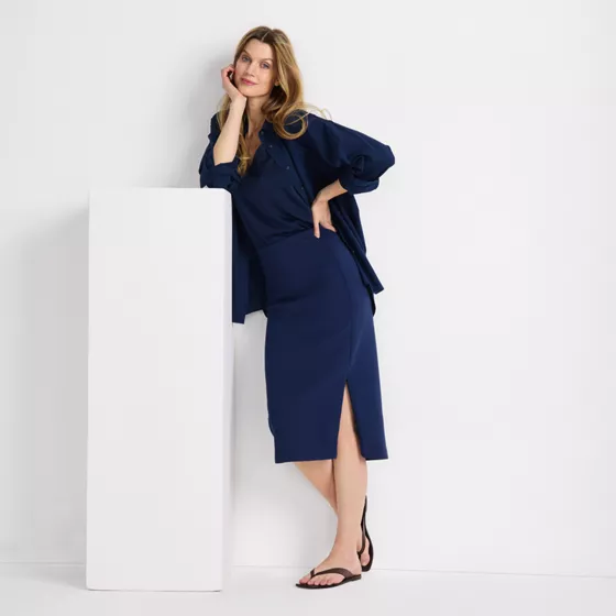Women's Starfish Side Zip Midi Skirt - primary